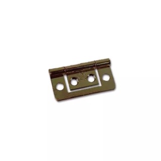 1 - Flat hinge in bronzed finish steel 38 x 20 mm camper